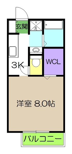 ＩＶＹ　ＣＯＵＲＴ　Ａ棟の間取り