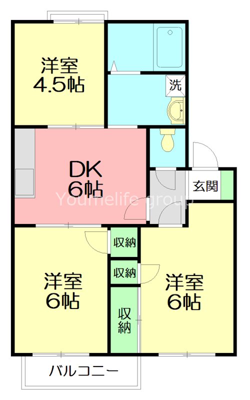 【茅ヶ崎市矢畑のアパートの間取り】