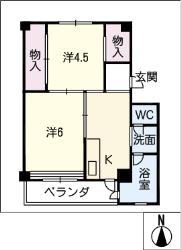 ビレッジハウス下有知1号棟の間取り