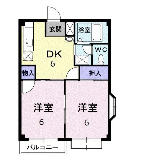 富岡市七日市のアパートの間取り