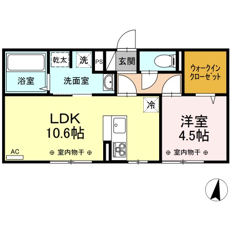 メゾン　ド　アンソレイエの間取り