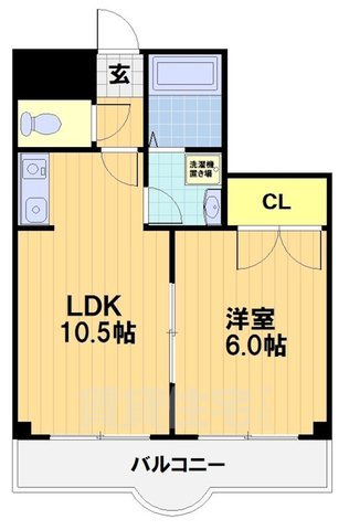 京都市右京区梅津中倉町のマンションの間取り