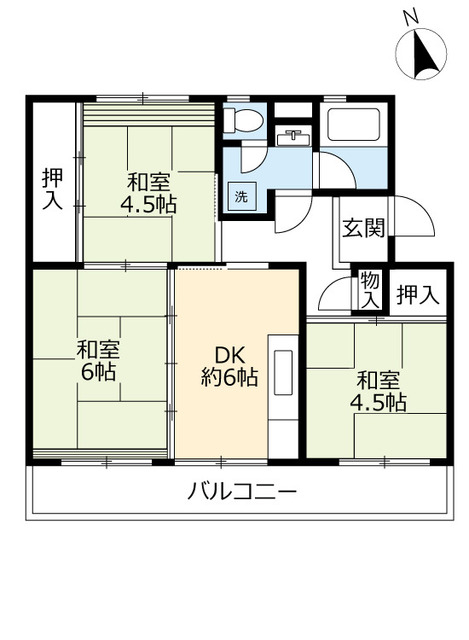 【ＵＲ緑苑東の間取り】