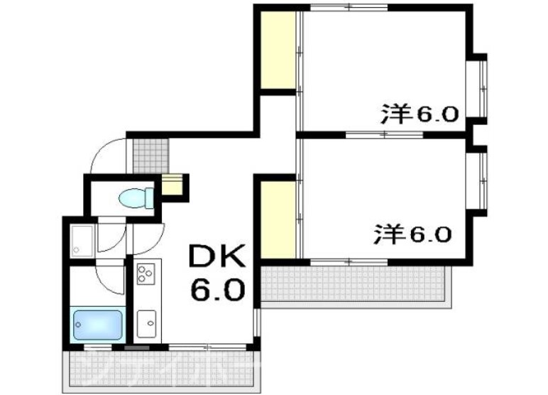 広島市中区加古町のマンションの間取り