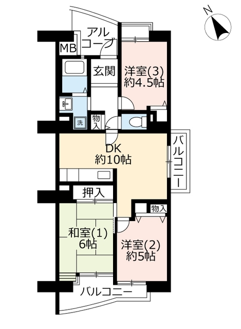 UR多摩ニュータウンコリナス長池の間取り写真