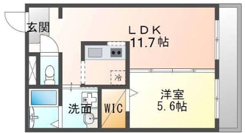 大阪市淀川区田川のマンションの間取り