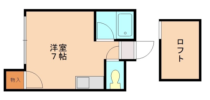 福岡市東区香住ヶ丘のアパートの間取り