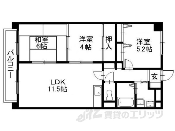 プラージュカンサイの間取り