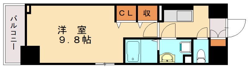 福岡市東区多の津のマンションの間取り