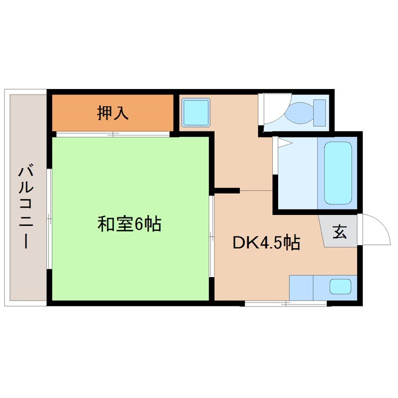 南園田ハイツB棟の間取り