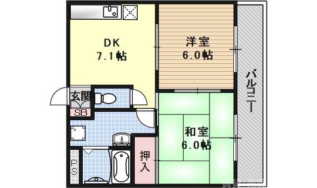 上阿達谷口マンションの間取り