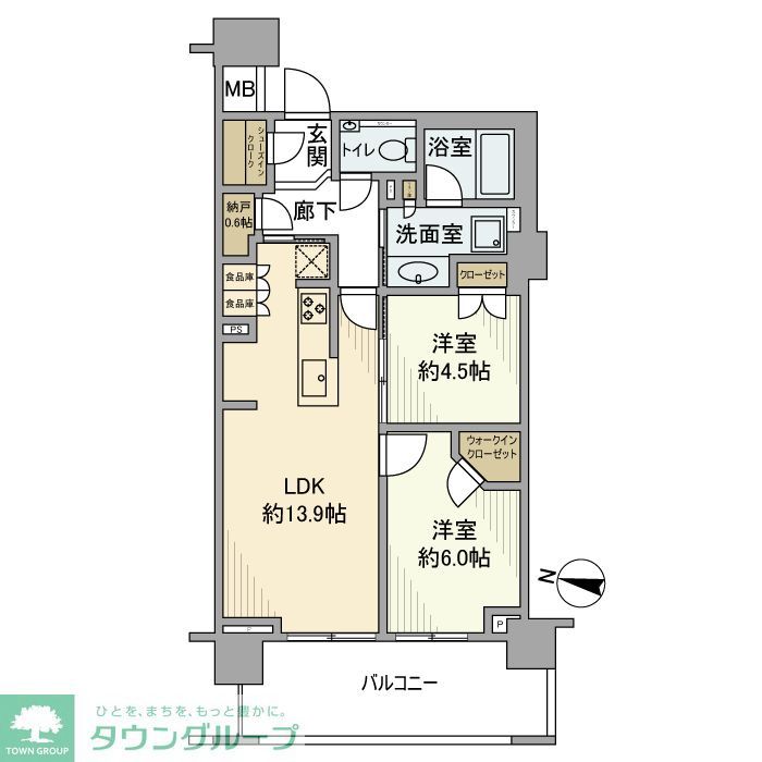 さいたま市南区別所のマンションの間取り