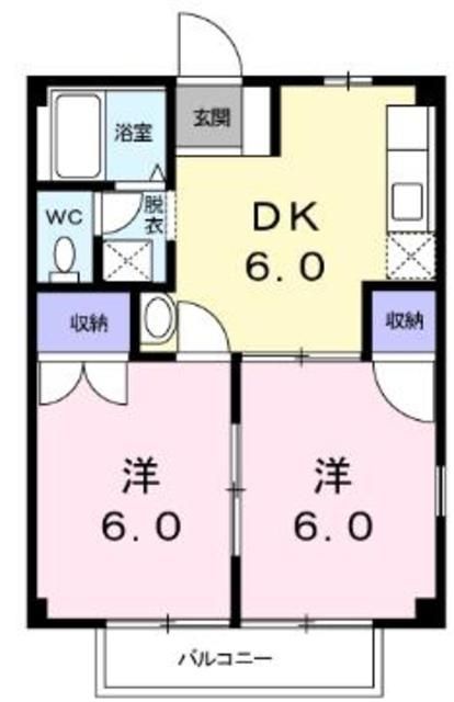 厚木市関口のアパートの間取り