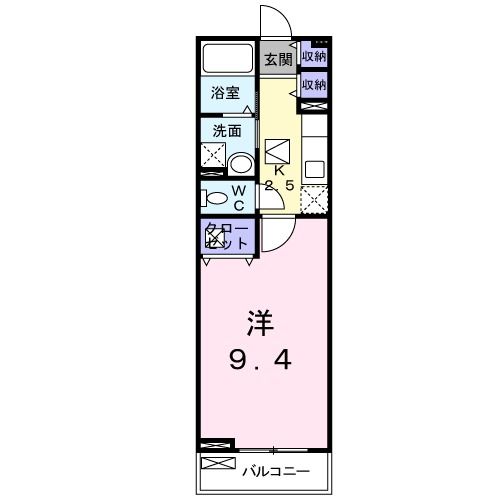 【枚方市東香里新町のアパートの間取り】