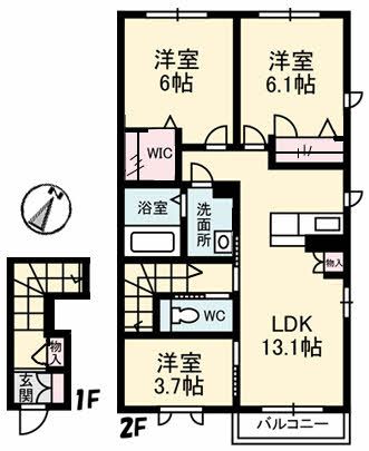 ブルーシエル　Ｃ棟の間取り