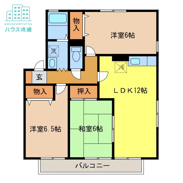 諫早市仲沖町のアパートの間取り