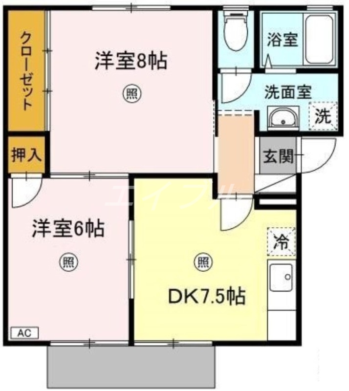 エステートＭＫ　Ａ棟の間取り