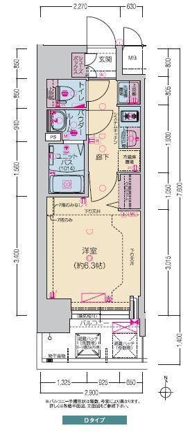 プレサンス堺筋本町ディスティニーの間取り