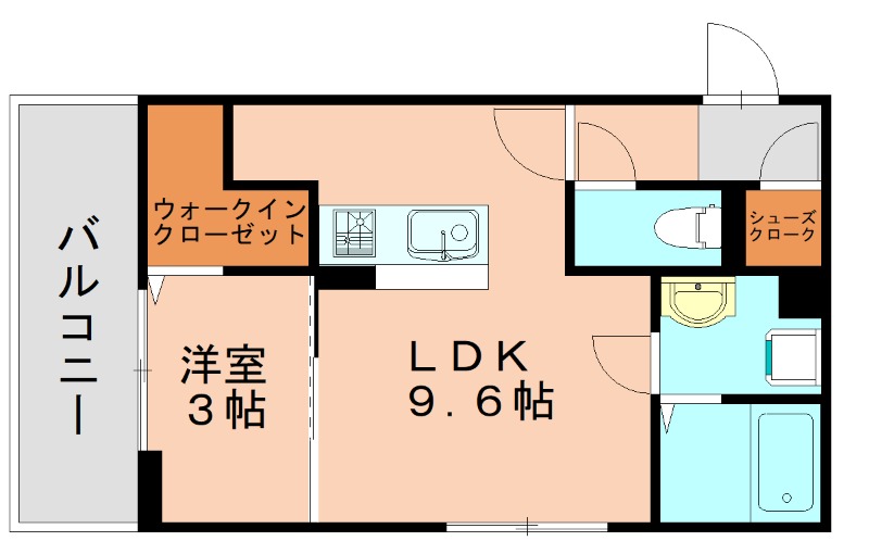 福岡市博多区麦野のアパートの間取り