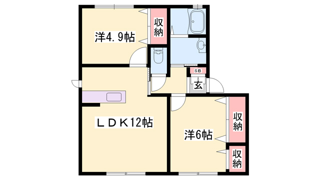 シャーメゾン大中の間取り