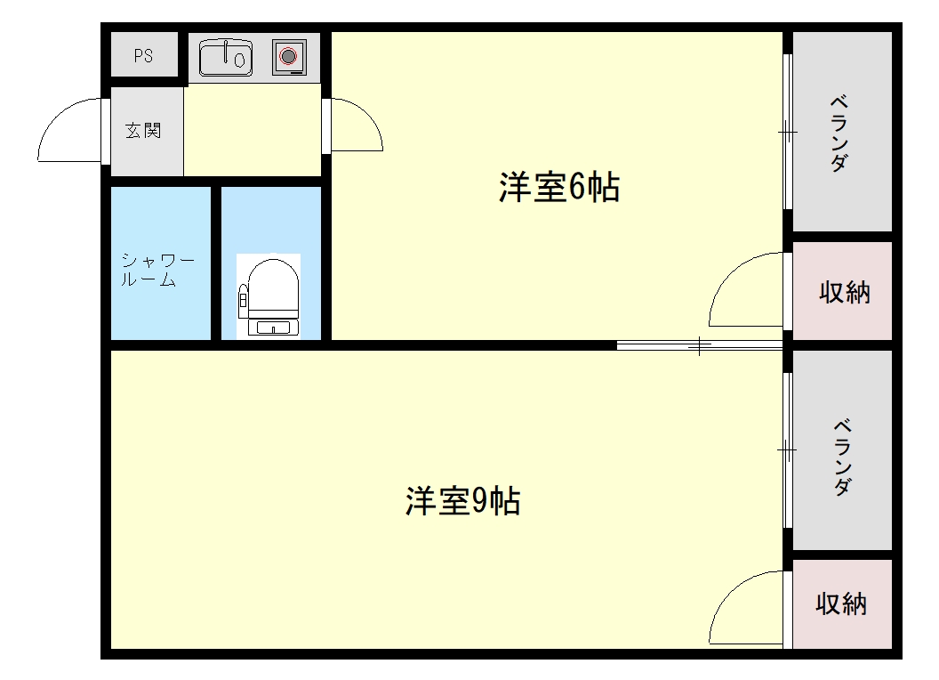 京阪本線 枚方市駅 バス乗車時間：14分 最寄りバス停で下車 徒歩3分 4階建 築36年の間取り写真