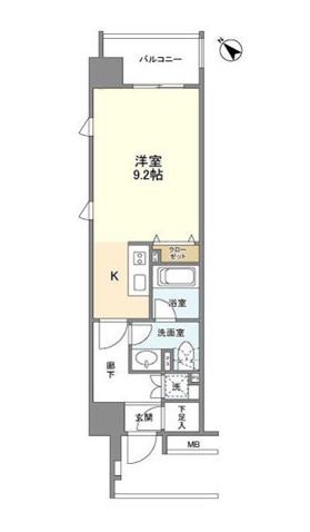 品川区西五反田のマンションの間取り