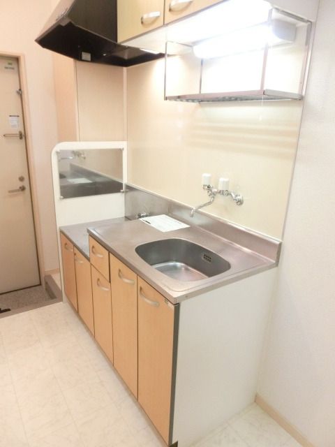 キッチン　２口コンロ設置可キッチンです。