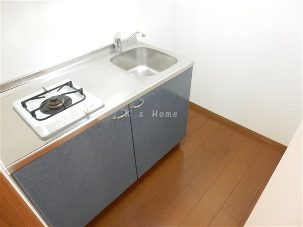 キッチン　ガス１口コンロキッチン・収納充実で使いやすいです！