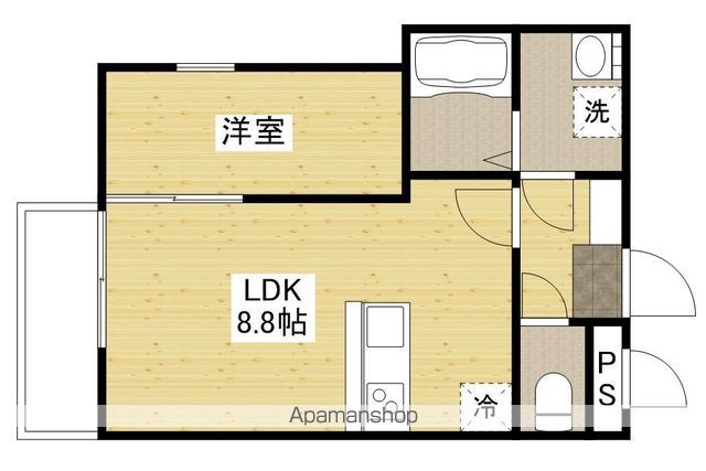 広島電鉄江波線 舟入幸町駅 徒歩5分 3階建 築6年の間取り写真