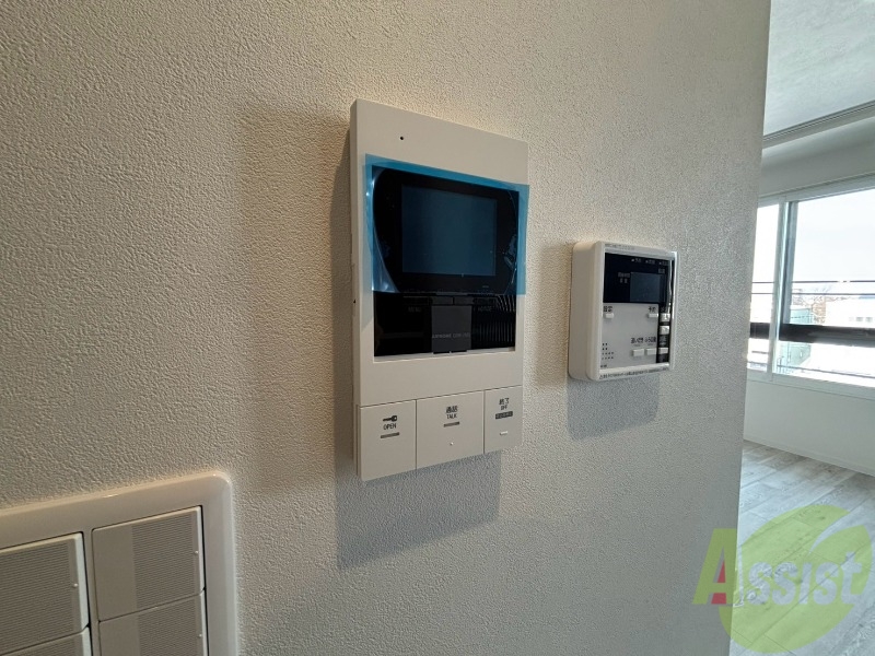 セキュリティ　インターホンです。オートロック付きで安心のマンションです。