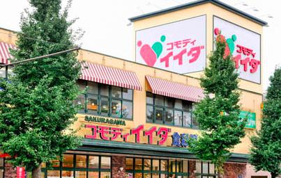 スーパー　（株）コモディイイダ 桜川店（スーパー）まで435m