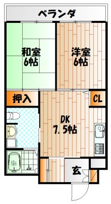 グローリー足立の間取り写真