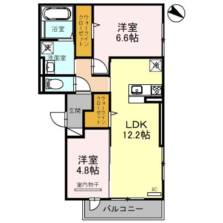 南海本線 二色浜駅 徒歩7分 3階建 築4年の間取り写真