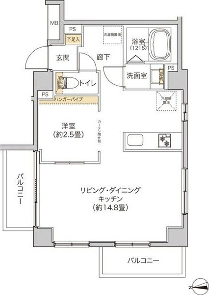 タイズ住吉の間取り写真