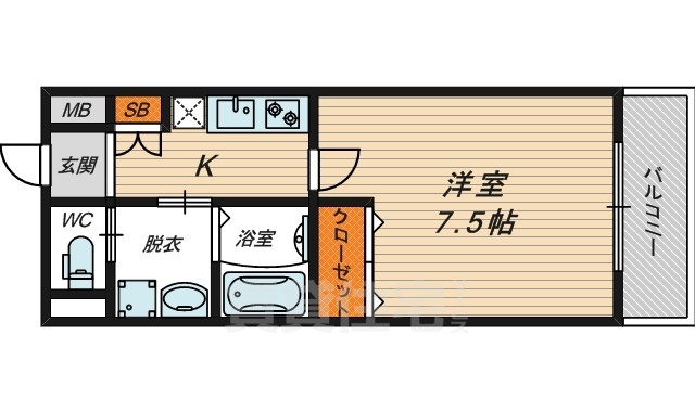 ＪＲ東西線 大阪城北詰駅 徒歩4分 10階建 築11年の間取り写真