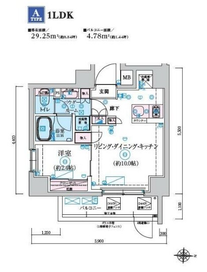 リヴシティ菊川駅前の間取り写真