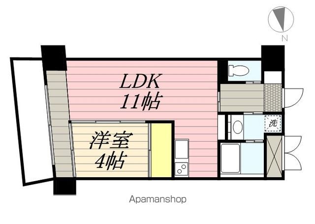 地下鉄七隈線 渡辺通駅 徒歩11分 15階建 築18年の間取り写真