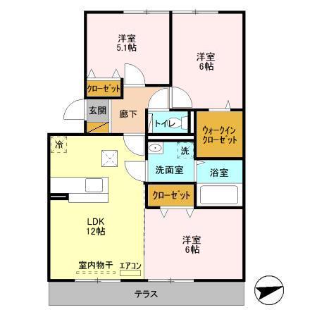 アクアコートの間取り写真