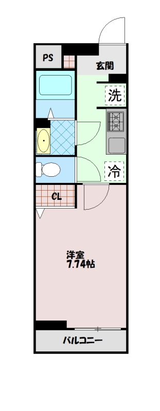 ＪＲ仙石線 榴ケ岡駅 徒歩7分 4階建 築5年の間取り写真
