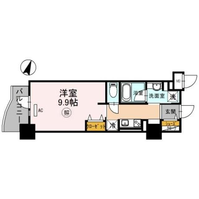 ＪＲ東海道本線 岸辺駅 徒歩3分 10階建 築8年の間取り写真