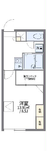 レオパレスロワジール西野Ｃの間取り