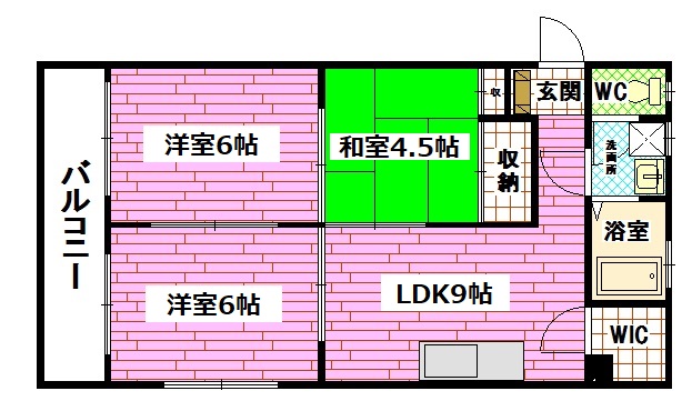 安芸郡府中町浜田のマンションの間取り