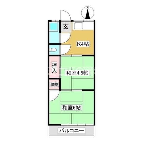 光栄荘の間取り