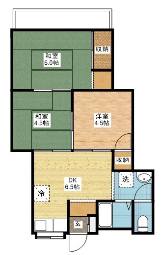 長崎市清水町のアパートの間取り