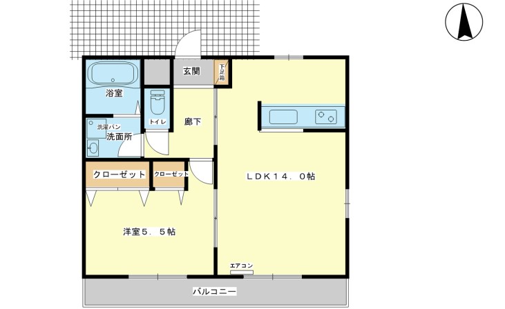 姫路市京口町のアパートの間取り