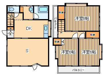 神奈川県座間市相模が丘４（一戸建）の賃貸物件の間取り