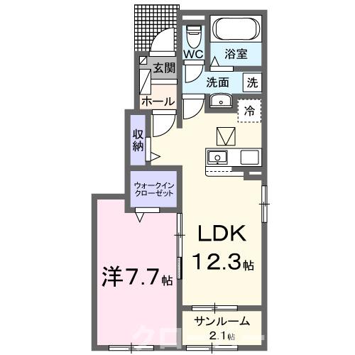 観音寺市坂本町のアパートの間取り