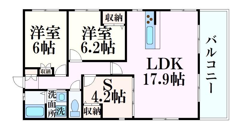 カーサ田寺東の間取り