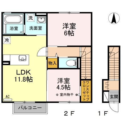 シャンピア　Ｂの間取り