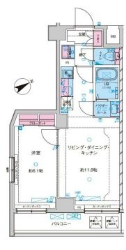 ジェノヴィア鐘ヶ淵の間取り